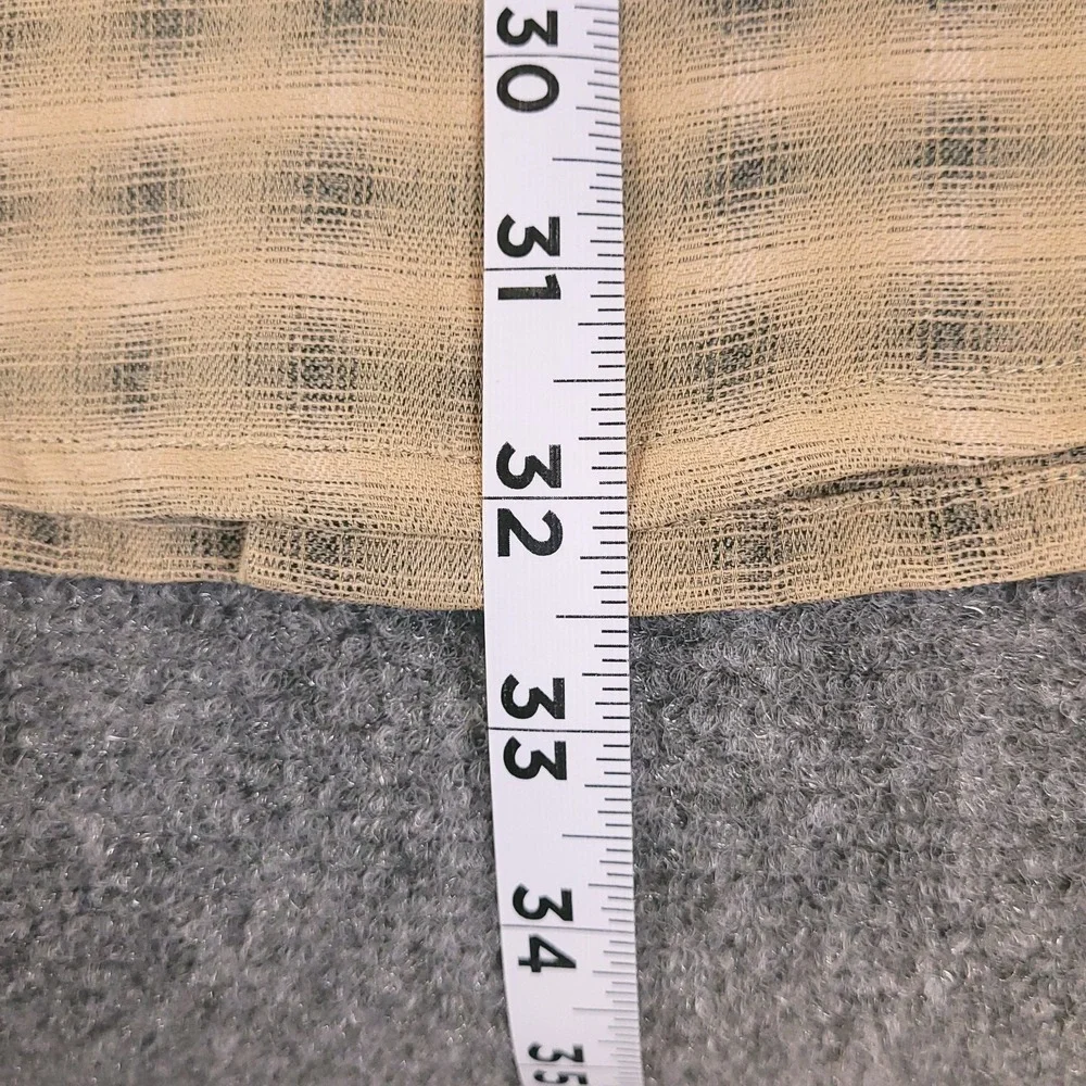 North Face Hiking‎ Shirt Men L Button Up Plaid Nylon Blend Pleated Dual Pocket